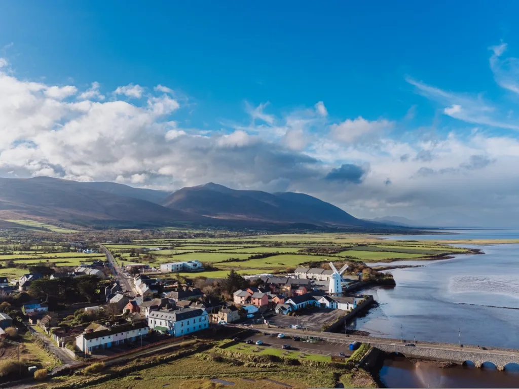 scenic view of blennerville windmill on the dingle peninsula in county kerry ireland